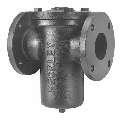 KECKLEY Basket Strainer: Cast Iron, 0.125 in Screen Size, Single, Flanged, 1 in - Cast Iron Basket Strainers
