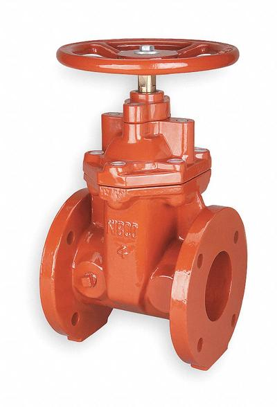 NIBCO Gate Valve: 6 in Nominal Valve Size, Ductile Iron, Non-Rising, Class 125 Flange - Ductile Iron Non-Rising Stem General Purpose Gate Valves
