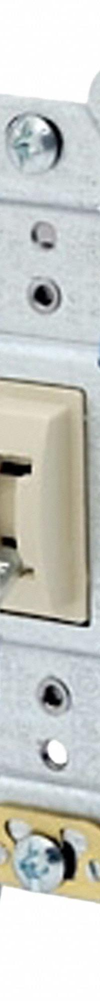 LEVITON Wall Switch: Locking Switch, Single Pole, Maintained, Ivory, 120/277V AC, 15 A (MPN 1201-2IL). Key specifications — Illuminated: No; Voltage Rating: 120/277V AC.