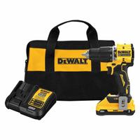 DEWALT Hammer Drill: 20V DC, Compact, 1/2 in Chuck, 1/4 in Concrete Capacity, 2 Speeds, 28,050 bpm (MPN DCD799L1). Key specifications — attr1256163: 2; attr1256171: (1) 3.0 Ah; attr1256172: Yes; attr1256187: 15 + Hammer.