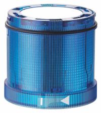 WERMA Tower Light Module: Flashing/Strobe, 24V DC, Blue, 70 mm Overall Dia, 66 mm Overall Ht (MPN 64752055). Key specifications — Brand: WERMA; Compatible with Series: KombiSIGN 72; Lens Color: Blue; Operating Voltage: 24V DC; Manufacturer Part Number: 64752055.