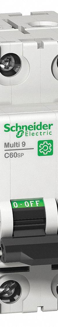 SCHNEIDER IEC Supplementary Protector: 1 A Amps, 14kA at 240V AC, Screw Clamp, C60SP, D (MPN M9F23201). Key specifications — attr195785: Screw Clamp; attr195787: 240/415/440V AC; attr195786: D; attr195783: Not Rated; attr195784: 14kA at 240V AC; attr215906: C60SP; attr211128: SCHNEIDER.