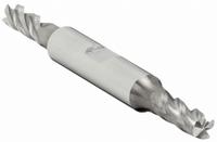 APPROVED VENDOR Square End Mill: Carbide, Double End, 4 Flute, 1/4" Mill Dia, 5/8" LOC, 3-1/2" OAL (MPN 239-001040)