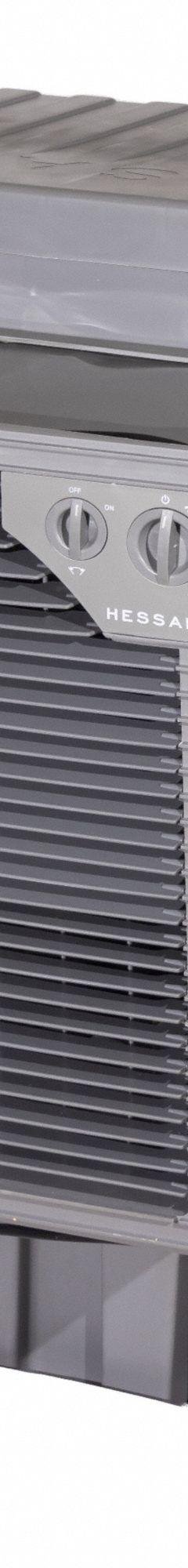 HESSAIRE Ducted Evaporative Cooler: 1,000 sq ft – 1,600 sq ft, 36 in x 30 in x 27 in, 1/3 hp HP (MPN W6100). Key specifications — Brand: HESSAIRE; Evaporative Cooler Voltage: 115V AC; Includes Drive Package: Drive Package Included; Drive Package Installation: Factory Installed.