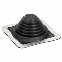 8"H-W Plastic Roof Vent Pipe Flashing: For Pitched Roof, Square Base, For 1 Pipes, 4 in Max Pipe (MPN 14052). Key specifications — Top Opening: Closed; Material - Collar: EPDM; Brand: OATEY.