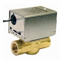 Motorized Zone Valve: 3.5 Cv Flow Rate, 2-Way, 1/2 in Female NPT, Spring Return, NC, On/Off Signal (MPN V8043A1227). Key specifications — Actuator Voltage: 24V AC; Manufacturer Part Number: V8043A1227; Brand: HONEYWELL HOME.