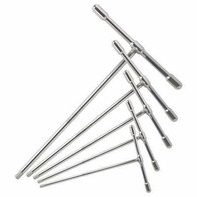 BETA Hex Key Set: 6 - 10 Pieces, T, Metric, Std End, Long, 6 Pieces, Box, Satin - L-Shaped Hex Key Sets