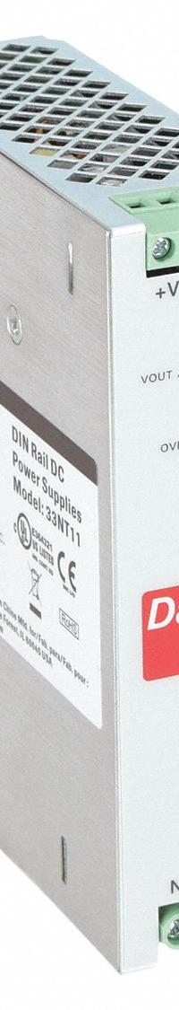 DAYTON DC Power Supply: DIN Rail, 80 W Output Power - Rated, 3.3 A Current - Output, Single Phase (MPN 33NT11). Key specifications — attr1044898: Single; attr1044874: Metal; attr1044879: 90 to 264V AC; attr211400: DAYTON.