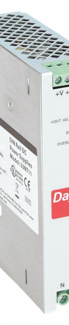 DAYTON DC Power Supply: DIN Rail, 80 W Output Power - Rated, 3.3 A Current - Output, Single Phase (MPN 33NT11). Key specifications — attr1044898: Single; attr1044874: Metal; attr1044879: 90 to 264V AC; attr211400: DAYTON.