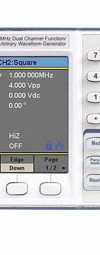 B&K PRECISION Signal Generator: Function/Arbitrary Waveform, Function/Arbitrary Waveform Generator (MPN 4054B). Key specifications — Brand: B&K PRECISION; Output Attenuation: +/-0.5 dB (>10 MHz to Max.); Output Amplitude: 2 mVpp to 5 Vpp into 50 ohm (4 mVpp to 10 Vpp into Open Circuit) >10 MHz; Manufacturer Part Number: 4054B; Includes: Power Cord; Square Wave Rise/Fall Time: Less Than 4 nsec (10%-90%) at Full Amplitude Into 50 ohm; Wave Frequency Accuracy: +/-25 PPM (1 yr.).