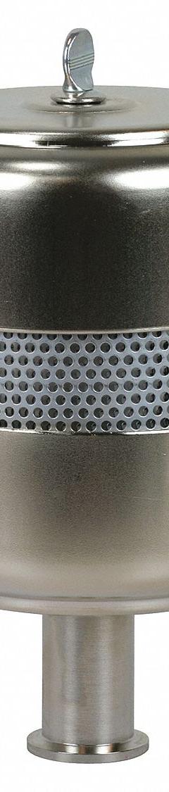 WELCH Exhaust Filter: 99.9% Efficiency, 5 in Outside Dia, 9 1/2 in Overall Ht (MPN 1417P-11). Key specifications — attr101190: 1417P-11; attr101197: 490P72; attr101198: Mfr. No. 3016-02; attr101193: WELCH.