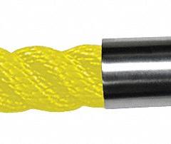 LAWRENCE METAL Barrier Rope: Yellow, 12 ft Overall Lg, Nylon, Snap End (MPN ROPE-TWST-35-12/0-2-SNAP-1S). Key specifications — Brand: LAWRENCE METAL; End Cap Material: Metal.