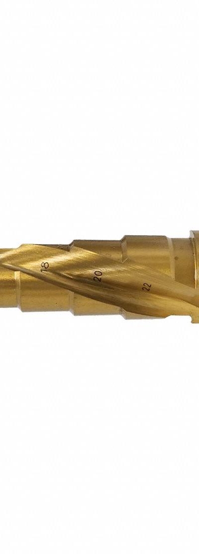 HOLEMAKER TECHNOLOGY Step Cone Drill Bit: 9/16" to 13/16" - VersaDrive Impact-Rated High-Speed Steel Step Drill Bits