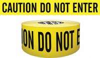 APPROVED VENDOR Barricade Tape: 500 ft Lg, 3 in Wd, Caution Do Not Enter Legend, Polypropylene (MPN B354Y9-200). Key specifications — Tape Message: Caution Do Not Enter; Message Color: Black; Brand: APPROVED VENDOR.