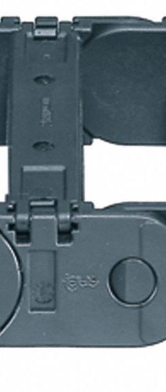 IGUS Mounting Bracket Set: Open, 1 Channels, 0.98 in Cavity Ht, 3.03 in Cavity Wd, Locking (MPN 2070-12PZB). Key specifications — Brand: IGUS; Crossbar Material: Igumid TE; Item: Mounting Bracket Set; Mounting Brackets Included: With Mounting Brackets; Outside Width: 3.7 in; Outside Height: 1.4 in; Mounting Bracket Type: Moving End; Color: Black.