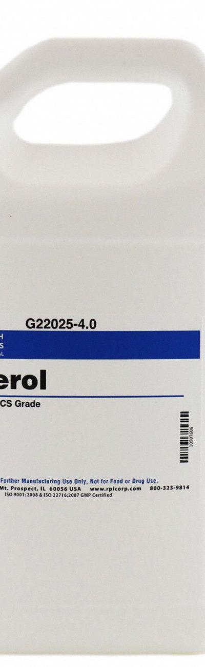 RPI Glycerol, ACS Grade: 4 L Volume, ACS, Liquid - Protease Inhibitors