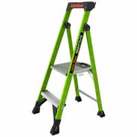 LITTLE GIANT Platform Stepladder: 4 ft Ladder Size, Fiberglass, 300 lb Load Capacity, 14 lb Wt (MPN 15394-001). Key specifications — Brand: LITTLE GIANT; Included Features: Plastic Top with Storage.