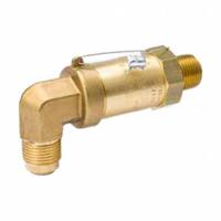 MUELLER Pressure Relief Valve: Angle, 70 psi to 450 psi, 1/2 in Male NPT, 5/8 in Male Flare (MPN A 15514-450). Key specifications — Brand: MUELLER; A2L Compatible: Yes.