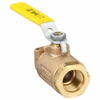 APOLLO Manual Two-Way Ball Valve: 3/4 in, Bronze, Straight, Female SAE x Female SAE, Full Port, PTFE (MPN 7790401). Key specifications — Brand: APOLLO; Handle: Lever.