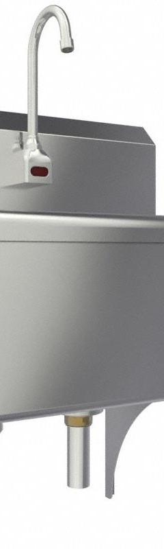 SANI-LAV Scrub Sink: 1 Stations, 10 1/2 in Bowl Dp, 22 in Bowl Lg, 16 1/2 in Bowl Wd, 1 Faucet Holes (MPN 531A). Key specifications — Includes Side Splash: Side Splash Not Included; Series: Scrub Sinks; Brand: SANI-LAV; Power Source: AC Powered.