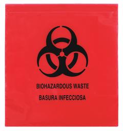 Specimen Transfer Bag: LDPE, Biohazard, 1.75 mil Thick, Red, 12 in Overall Ht, Non-Sterile, 1,000 PK (MPN 4930). Key specifications — Brand: MEDEGEN MEDICAL PRODUCTS; Closure Type: Zipper; Product Type: Biohazardous Waste Bag; Manufacturer Part Number: 4930; Color: Red; Display Sell UOM: PK; Legend: Biohazard.