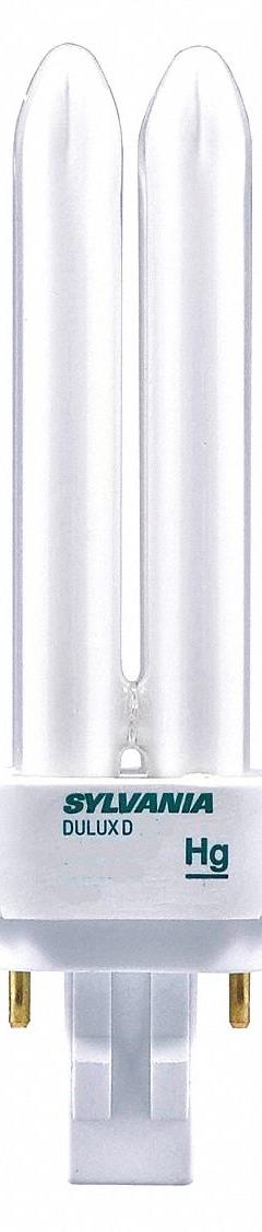 LEDVANCE/ SYLVANIA Compact Fluorescent Bulb: 2-Pin (G24d-3), T4, Fluorescent, 4100K, 18 W Watt (MPN CF18DD/841/ECO). Key specifications — Brand: LEDVANCE/ SYLVANIA; Bulb Designation: CF18DD/841/ECO; Dimmable: Yes; Color Temperature: 4100K.