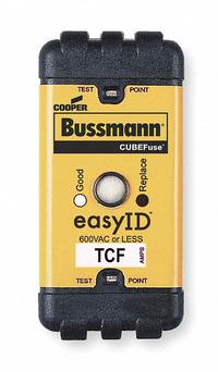 BUSSMANN Fuse: Class CF, TCF Series, Time-Delay, 80 A, 600 V AC, 300 V DC, Indicating (MPN TCF80). Key specifications — Brand: BUSSMANN; Series: TCF.