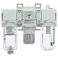 SMC Filter, Regulator, Lubricator: 3/8 in NPT, 1 MPa Max Op Pressure, 5 micron, AC-D Series (MPN AC40-N03-Z-D). Key specifications — attr109588: AC-D; attr109524: SMC.
