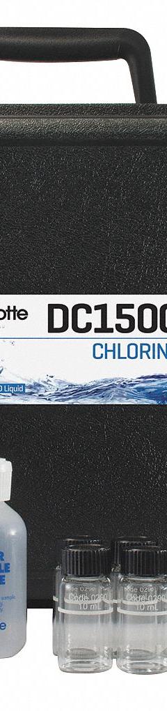 LAMOTTE Colorimeter: Chlorine, 10 nm Wavelengths, 0.01 ppm, 2% Accuracy, 2 Range - Max (ppm), LED (MPN 3240-LI). Key specifications — Resolution: 0.01 ppm; Light Source: LED; Brand: LAMOTTE; Includes: Carrying Case; Display Type: Digital; Test Parameters: Chlorine.