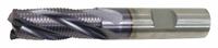 CLEVELAND Roughing End Mill: Cobalt, TiCN Coated, 6 Flute, Fine Pitch, 1-1/4" Mill Dia, 4" LOC (MPN C31287)