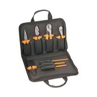 KLEIN TOOLS Insulated Tool Kit: Insulated, 8 Total Pcs, Tool Case (MPN 33529). Key specifications — attr541600: Lineman's Pliers; attr541603: None; attr541599: None; attr541604: (1) Wire Stripper; attr541515: KLEIN TOOLS; attr548994: (1) Phillips Screwdriver.