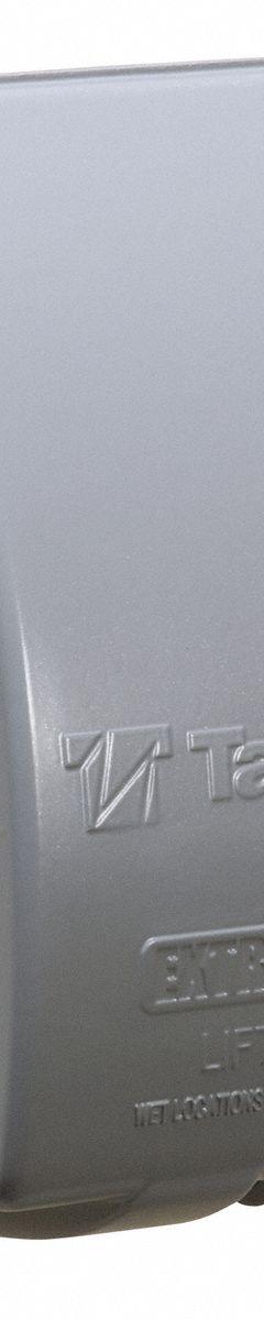 TAYMAC While In Use Weatherproof Cover: 1 Gangs, For Decora/GCFI Electrical Component Type, Vertical (MPN MX5280S). Key specifications — Brand: TAYMAC; Color: Gray; Cover Material: Die-Cast Metal; For Electrical Component Type: Decora/GCFI; Mounting Orientation: Vertical.