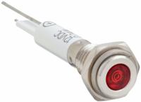 APPROVED VENDOR Flush Panel Light: 6 mm Panel Mounting Hole Dia, LED, Red, Flush Head, H06 (MPN 24M032). Key specifications — Brand: APPROVED VENDOR; Electrical Connection: Lead for Soldering.
