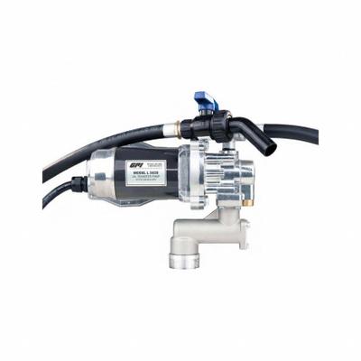 GPI Electric Drum Pump: Pump with Hose & Nozzle, 2/5 hp HP, 12 V DC, 5 gpm - Gear Drum Pumps