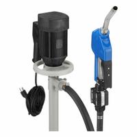 DAYTON Electric Drum Pump: 115 V AC, 1 1/10 hp HP, Polypropylene, 10 gpm Max. Flow Rate, Digital (MPN 6GKR3). Key specifications — Brand: DAYTON; Nozzle Material: Stainless Steel; Meter: Digital; Pump Kit Type: Pump with Discharge Hose, Nozzle & Meter.