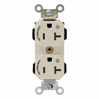 LEVITON Plugs and Receptacles: Duplex, 5-20, Light Almond, 125V AC, 20 A - General Purpose Receptacles