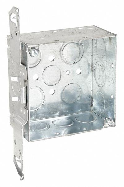 RACO Electrical Box: Steel, Steel - 4" x 4" Square Box Material & Nominal Size - Standard Electrical Boxes