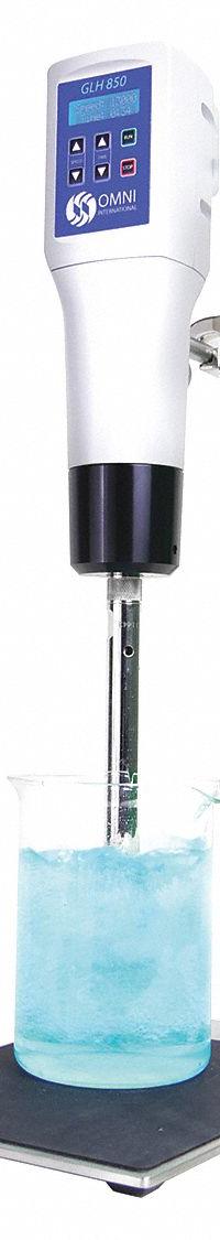 OMNI INTERNATIONAL Homogenizer: Benchtop, 5,000 RPM to 25,000 RPM, 1.2 hp Horsepower, Std Plug (MPN 20-010). Key specifications — Brand: OMNI INTERNATIONAL; Mounting Type: Benchtop; Includes: Stand Clamp.