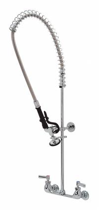 ZURN Pre Rinse Faucet: AquaSpec®, Wall, 2 Mounting Holes, Cast Brass, Chrome, 1.6 gpm Flow Rate (MPN Z842X1-XL). Key specifications — Brand: ZURN; Color/Finish: Chrome.