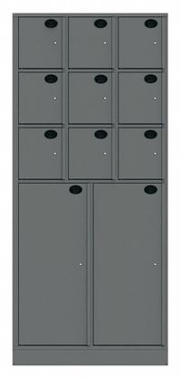 SENTINEL Law Enforcement Evidence Locker: Non-Pass-Through Backing, Slam Latch, 11 Compartments (MPN 11AA-NPT). Key specifications — Brand: SENTINEL; Product Ships: Assembled; Color: Gray.