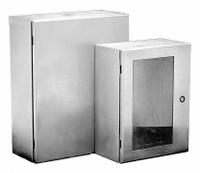 HOFFMAN Enclosure: 304 Stainless Steel, 36 in x 24 in x 12 in, NEMA 12/3R/4/4X, Solid Cover, Hinged (MPN CSD362412SS). Key specifications — Brand: HOFFMAN; Closure Method: 1/4-Turn Latch; Enclosure Material: 304 Stainless Steel; Knockouts: Not Included.