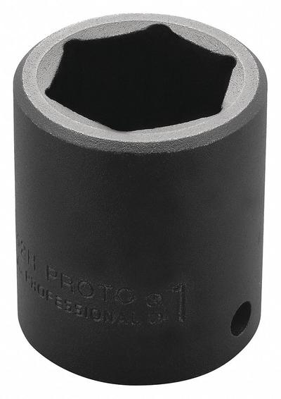 PROTO Impact Socket: 1/2 in Drive Size, SAE, 1 1/8 in Socket Size, 6-Point, Std - 1/2" Drive Impact Sockets
