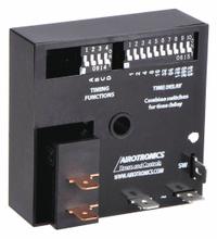 AIROTRONICS Multi-Function Encapsulated Timing Relay: Surface Mounted, 120V AC, 25 A (MPN MC1004531J). Key specifications — attr866844: 25 A @ 120V; attr866847: Delay On Make; attr866854: Surface; attr866861: 120V AC; attr866841: AIROTRONICS.