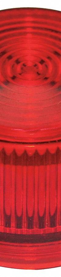 EATON Pilot Light Lens: 30 mm Panel Mounting Hole Dia, Red, Fresnel, Incandescent/LED, 10250T (MPN 10250TC1N). Key specifications — Brand: EATON; Compatible with Series: 10250T; Lens Material: Plastic.
