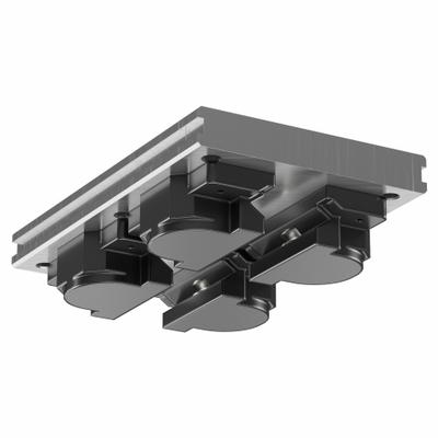 HEPCOMOTION Carriage: For 76 mm Rail Wd, Roller, GV3 Std Carriage, 54.7 mm Carriage Ht - HepcoMotion GV3 Roller Carriages