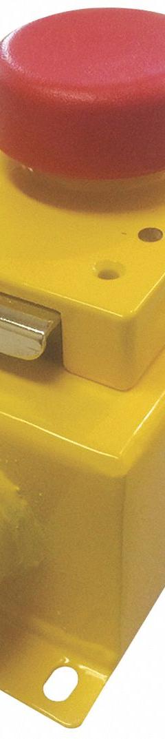 REES Mushroom Head Push Button: Non-Illuminated, Mushroom Head Profile, Non-Metallic, 57 mm, 1NO/1NC (MPN 04956-102). Key specifications — Brand: REES; Action: Maintained; Push Button Material Type: Non-Metallic.
