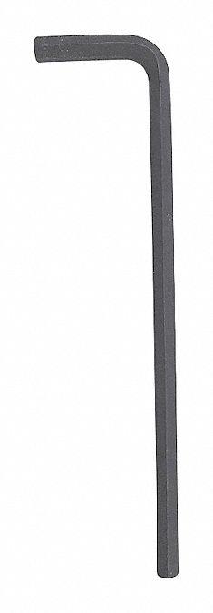 WESTWARD Hex Key: 0 Ball Ends, 8 mm Tip Size, Metric, Long, Alloy Steel, Black Oxide - L-Shaped Hex Keys