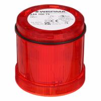 WERMA Tower Light Module: Steady, 24V AC/24V DC, Red, 70 mm Overall Dia, 66 mm Overall Ht, 64410075. Key specifications — Brand: WERMA; Compatible with Series: KombiSIGN 71; Lens Color: Red; Operating Voltage: 24V DC; Manufacturer Part Number: 64410075.