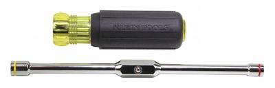 KLEIN TOOLS Hollow Round Shank Multi BitNut Driver: Straight, SAE, With Magnetized Tip - Multi-Bit Nut Drivers