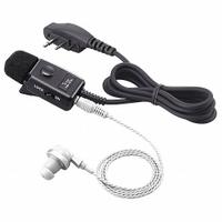 ICOM Earphone Microphone: Fits Icom, For F200/ID50A/ID52A/IP501H Series, 3.5 mm Jack, 38 in Cord (MPN HM153LS). Key specifications — Compatible Radio Series: F200; Color: Black; Radio Connector Type: 2-Pin Slim L Type Plug; Brand: ICOM; Manufacturer Part Number: HM153LS; Push To Talk: Yes.